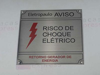 Placa de sinalização